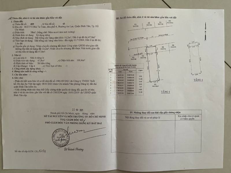 Bán nhà HXH 5.3 tỷ 36/27/27Bùi Tư Toàn, Phường An Lạc, Q Bình Tân