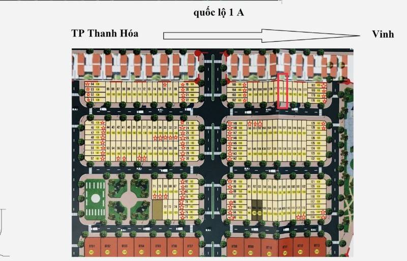 Bán lô 172 kdt Quảng Tân, đối đít QUỐC LỘ 1A - QUẢNG XƯƠNG THANH HÓA, 