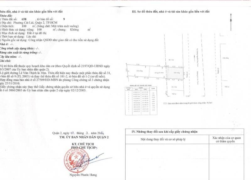 Bán nhà Quận 2 mặt đường Lê Văn Thịnh gần chợ Cây Xoài TP Thủ Đức 100m