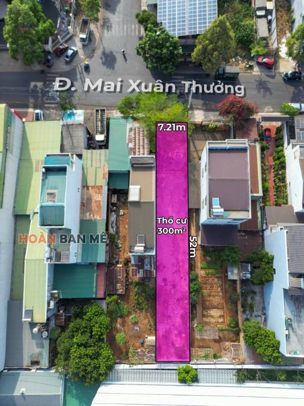 Đất MT Mai Xuân Thưởng, BMT 7.2x52m đường 18m siêu đẹp kinh doanh tốt