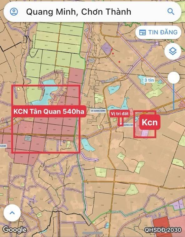 Bán đất mặt tiền ĐT 756C Quang Mình Chơn Thành giảm sâu 1/2 còn 599 tr