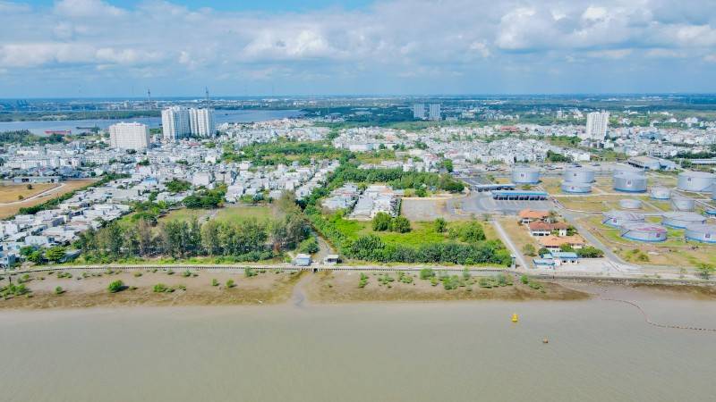 Bán đất mặt tiền 5 x 16m , view sông, SHR, liền kề Phú Mỹ Hưng
