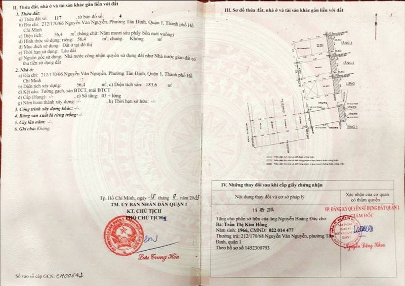 Bán nhà mặt tiền 323 Hoàng Sa Tân Định quận 1 giá 24 tỷ