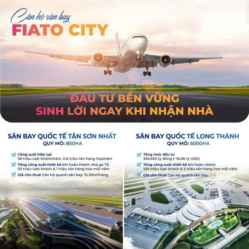 Căn hộ gần sân bay Long Thành  Đáng để đầu tư căn hộ Fiato City ngay t