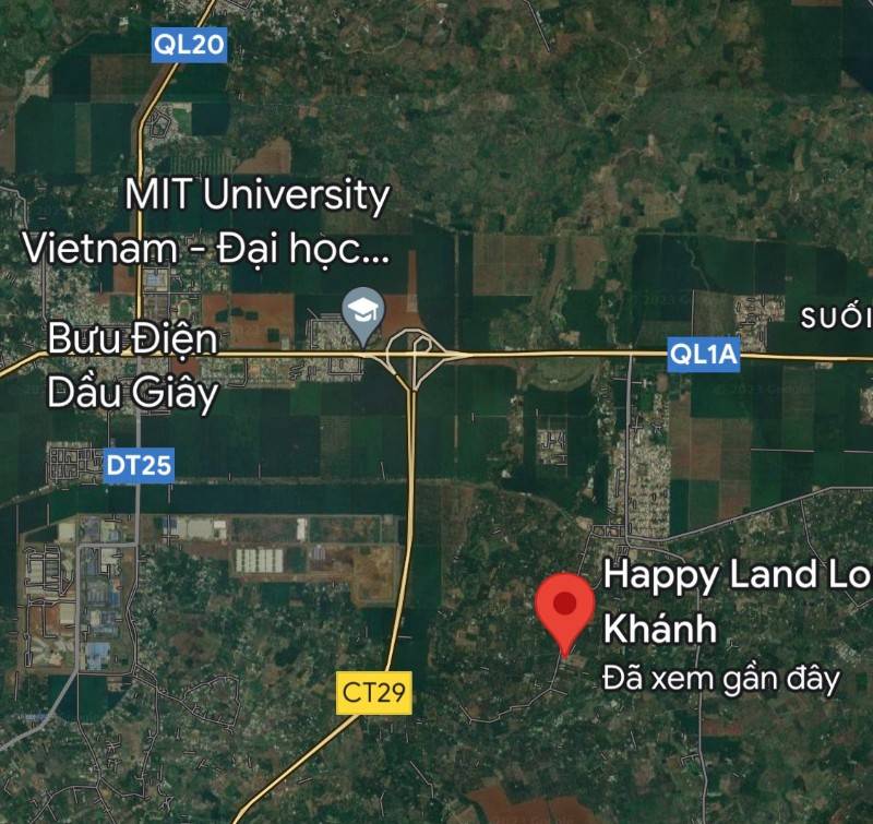 Bán đất nằm liền kề khu cắm trại Happy Land - TP. Long Khánh