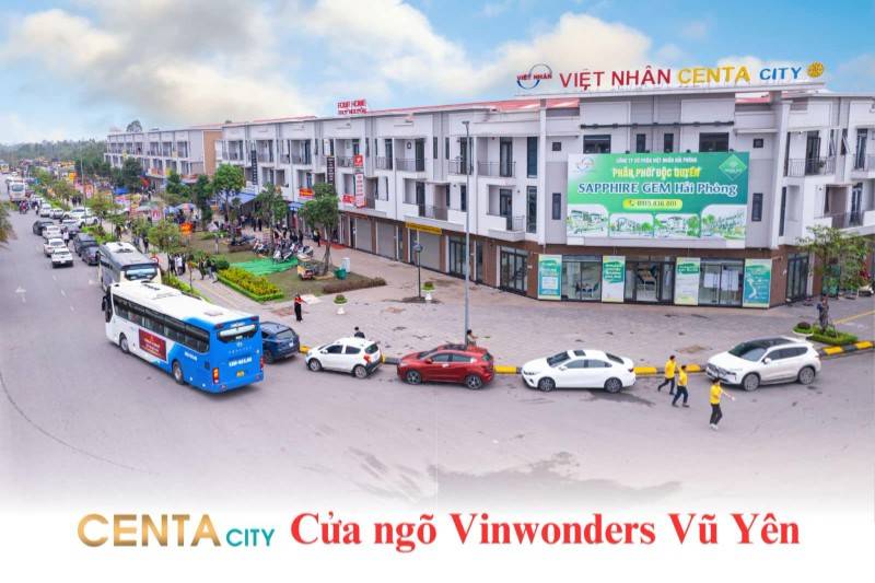 Bán Nhà phố SH2 Centa City mặt Đường 56m - Cửa ngõ Vinhomes Vũ Yên