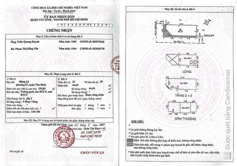 2 Mặt Tiền đường 8m Sát Chợ Nghĩa Hòa gần Lý Thường Kiệ  chỉ 12.5 tỷ