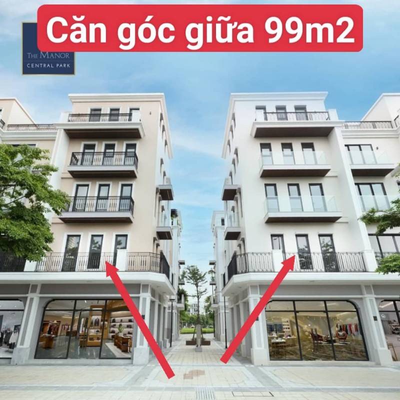 Bán nhà CĂN GÓC + NGÃ TƯ 3 MẶT TIỀN The Manor Nguyễn Xiển 138m 5 tầng