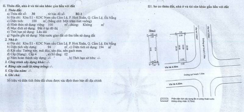 Chính chủ nhà 2 tầng đường Mẹ Thứ, Hòa Xuân