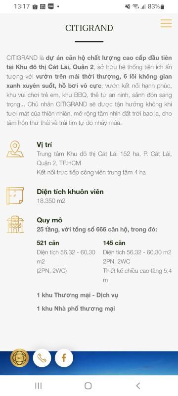 Bán căn hộ khu đô thị Cát Lái Q2