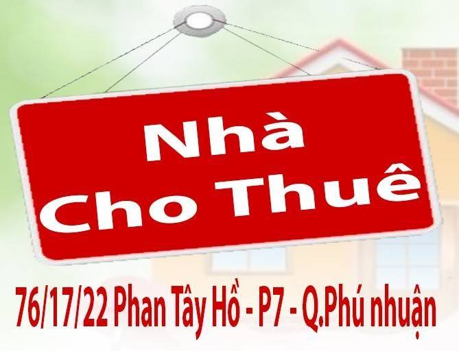 Cho thuê Nhà 76/17/22 Phan Tây Hồ, P.7, Q.Phú Nhuận dt:6x8m + 1L