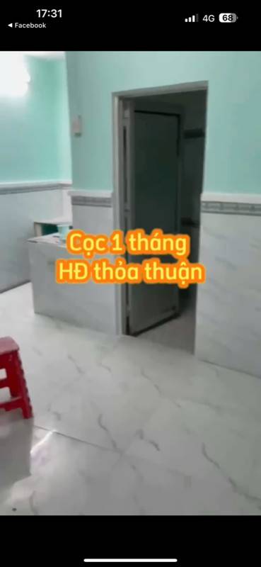 Nhà cho thuê hẽm 3m Hậu Giang p6 Q6 Giá 7,5 triệu